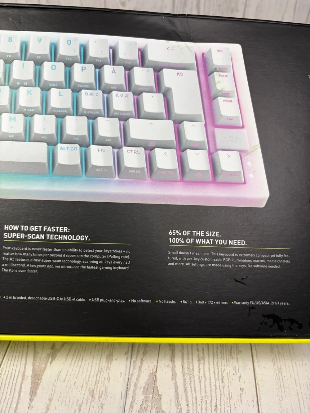Xtrfy K5 Compact Gaming Keyboard - White with RGB